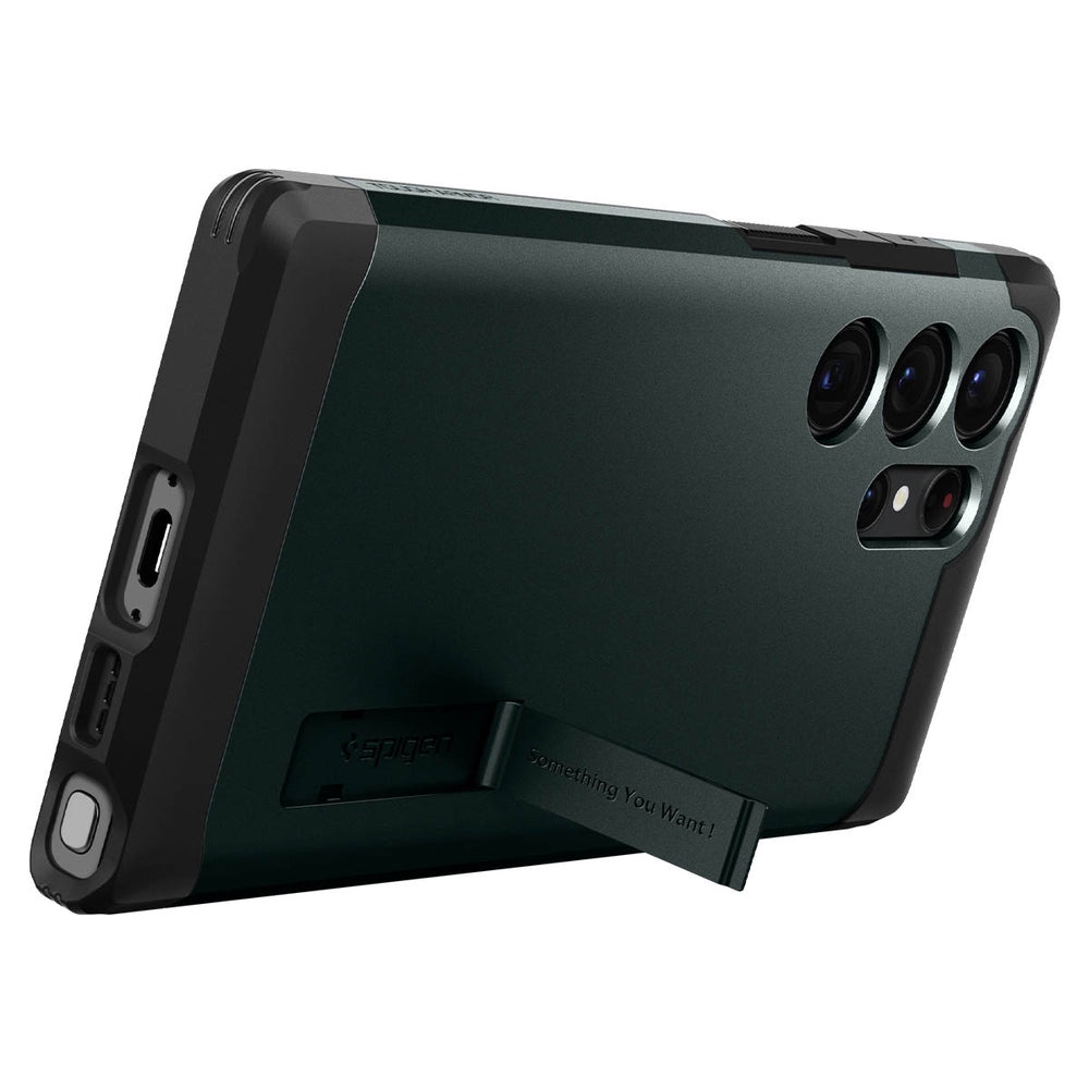 Ốp lưng Spigen Tough Armor cho Samsung Galaxy S23 Ultra - Thiết kế mỏng nhẹ, chống sốc, hỗ trợ sạc không dây