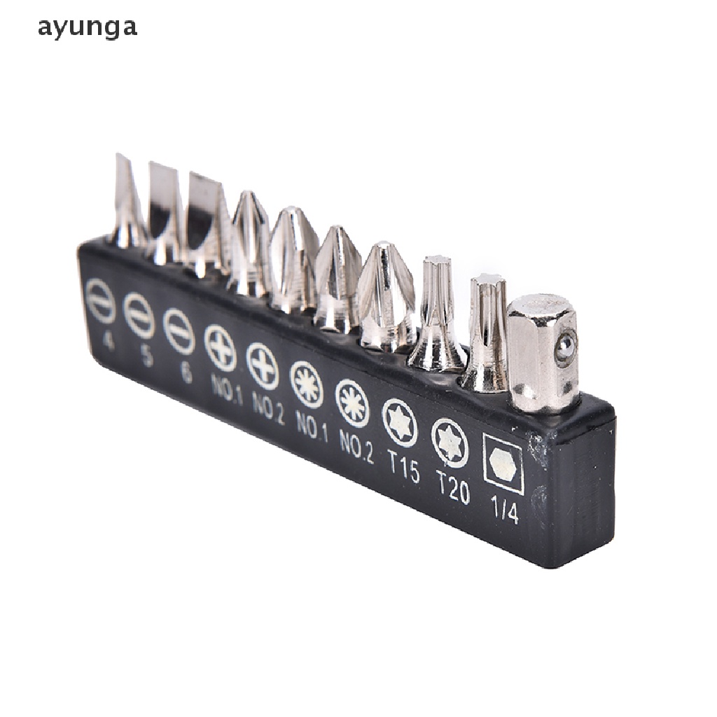 Bộ 10 Tua Vít Chất Lượng Cao Đa NăngSet 10 Đầu Tua Vít Lục Giác Chống Gỉ Giá ĐỡMũi Khoan An Ninh Chuyên Dụng Chất Lượng Cao