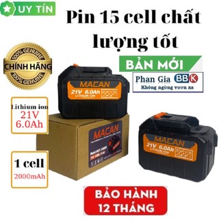 Pin macan 15 cell 21v dung lượng cao chân pin phổ thông.