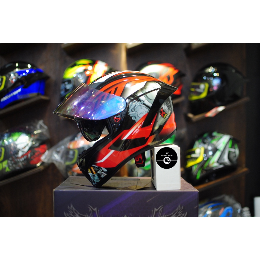 Mũ bảo hiểm Fullface Royal m266 Moto đỏ