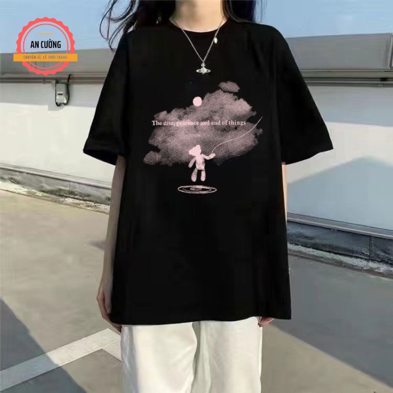 Áo thun nữ, áo phông nữ tay ngắn cổ tròn chất cotton co giãn 4 chiều freesize ATN19