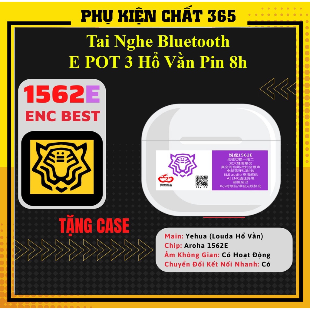 GEN 3 1562E Tai Nghe Bluetooth l Âm Thanh Không Gian l Định vị - Đổi tên l Kết Nối 2 Thiết Bị Cùng Lúc