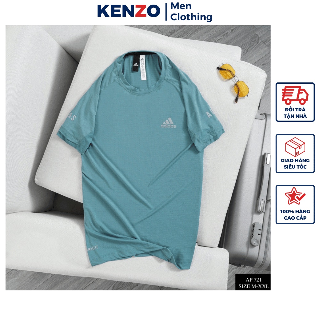 Áo nam Adidas thun lạnh chuẩn form nhiều màu Hàng Cao Cấp Kenzo KN721 Áo phông nam thể thao chất mát mặc nhà mùa hè 2023