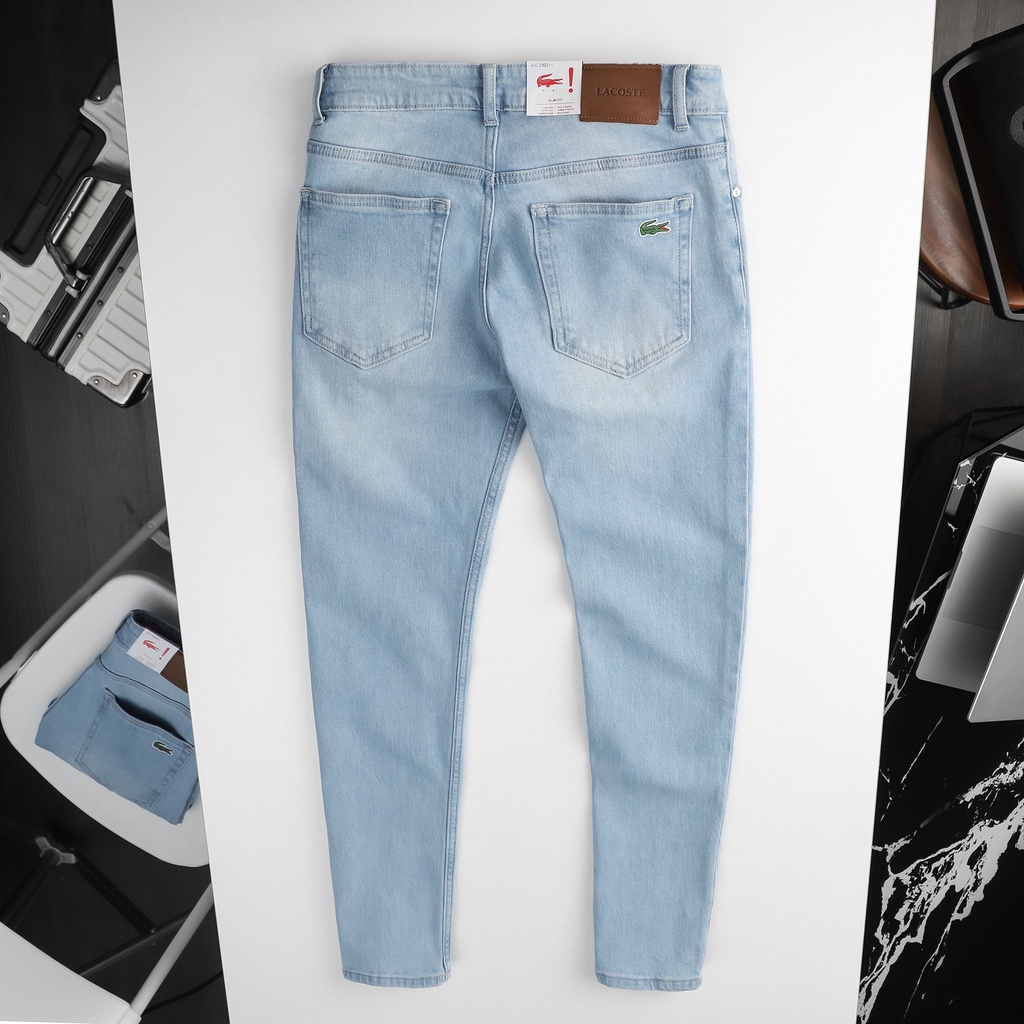 Quần jean nam, quần bò nam cao cấp slimfit LC xanh sáng 230211 foxxmen