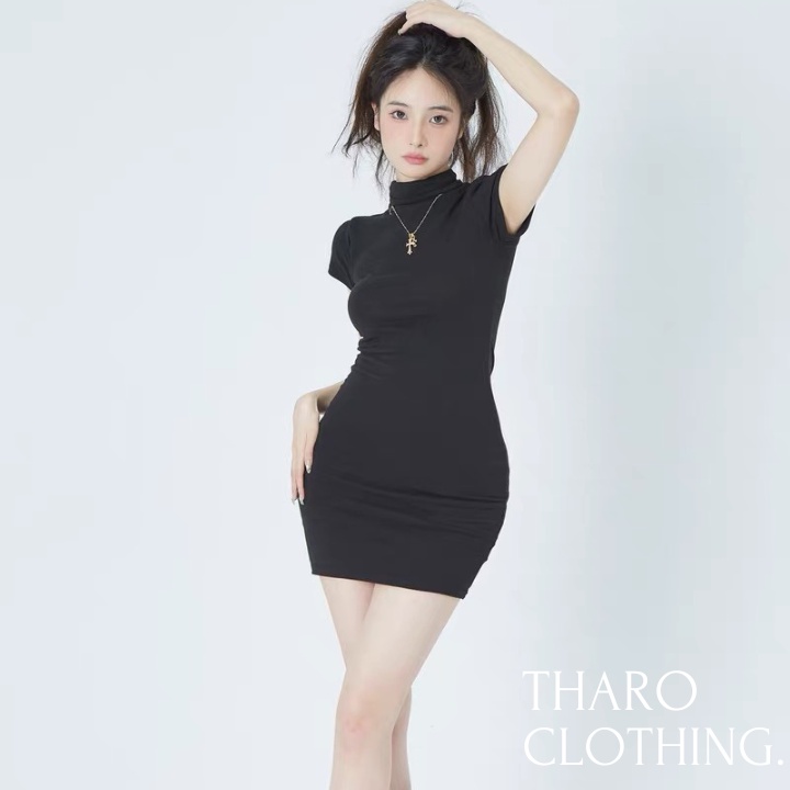 Đầm Body Dáng Suông, Cổ Cao 7 Phân - Tharo Clothing [DAM00010]