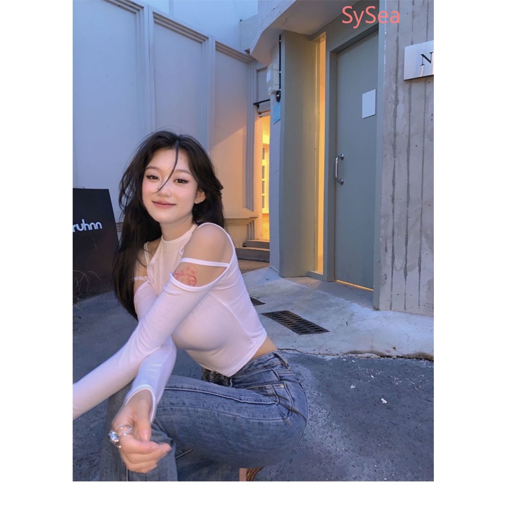 Áo Croptop Trễ Vai Dáng Ôm Thời Trang Dành Cho Nữ