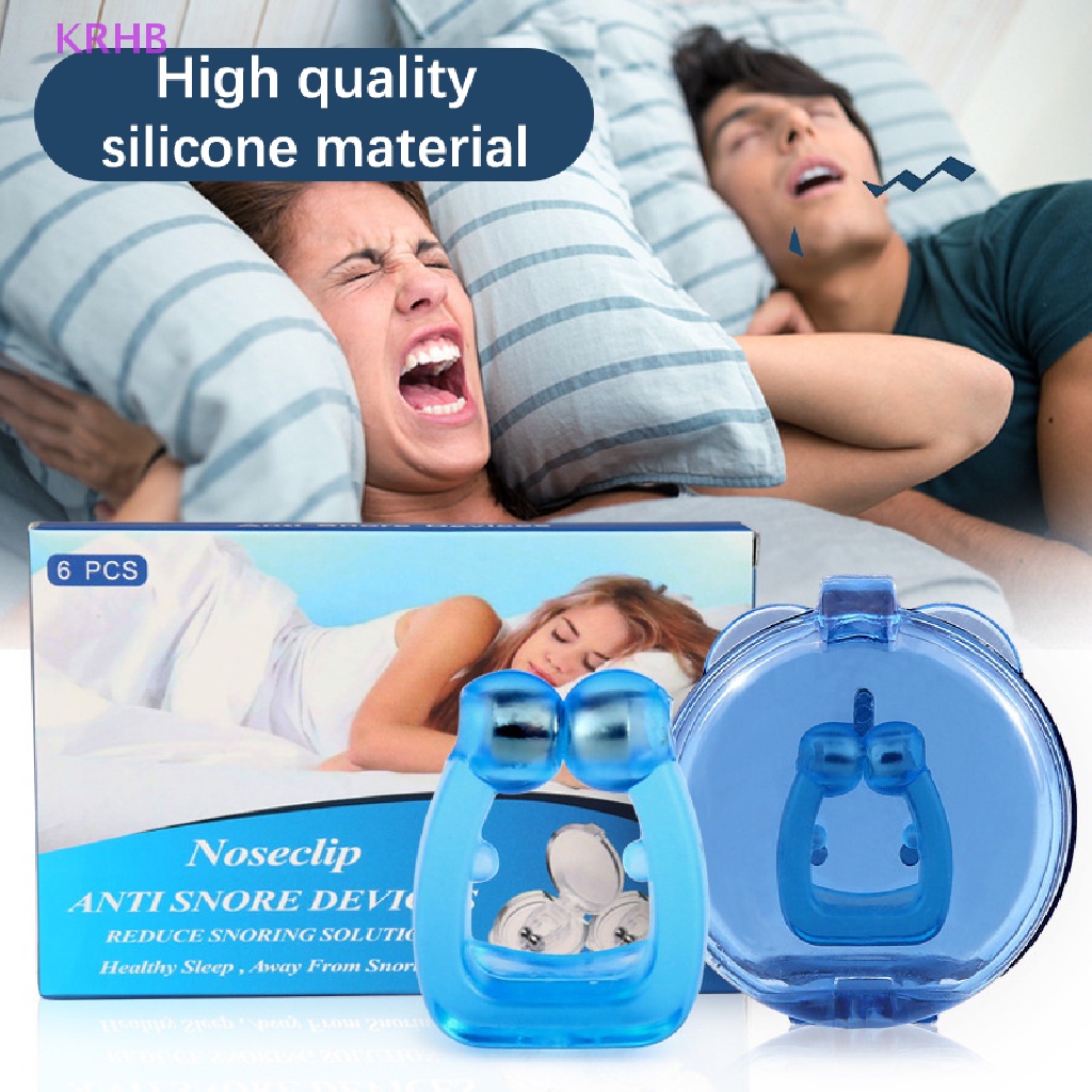 Set 1 / 2 / 4 / 6 Kẹp Mũi Chống Ngáy Khi Ngủ Bằng Silicon Có Nam Châm Mới