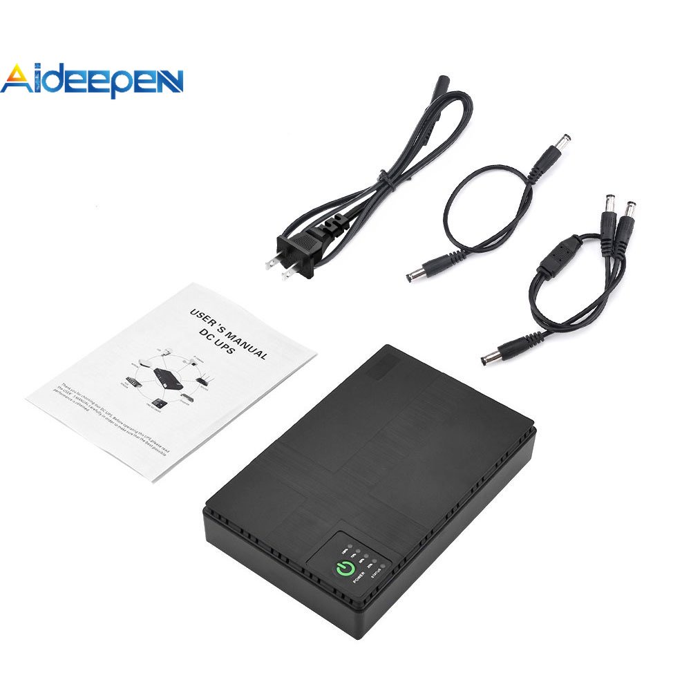 Nguồn cấp điện AIDEEPEN 10400mah ups 5v / 9v / 12v cho bộ phát wifi chất lượng
