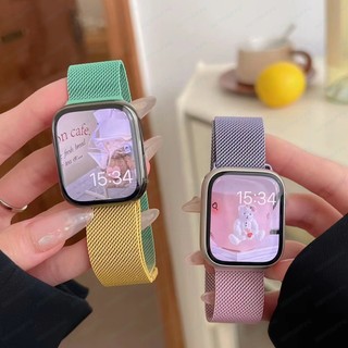 Dây Đeo Đồng Hồ Bằng Thép Không Gỉ Từ Tính 49mm Cho iwatch ultra 8 7 se 6 5 4 3 45mm 41mm 44mm 40mm 42mm 38mm