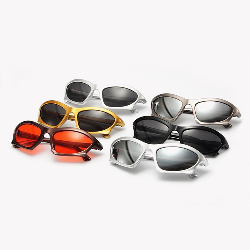 Kính Mát Hình Chữ Nhật Chống Tia Uv Phong Cách Punk Hip Hop Thời Trang Cho Nam Và Nữ