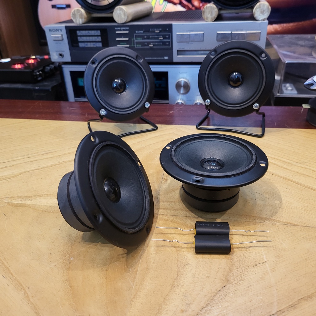 Loa Treble giấy Pioneer P9TW cao cấp từ kép kèm dây dẫn, tụ xịn và chân, Loa trép giấy 10cm, GIÁ 2 CHIẾC