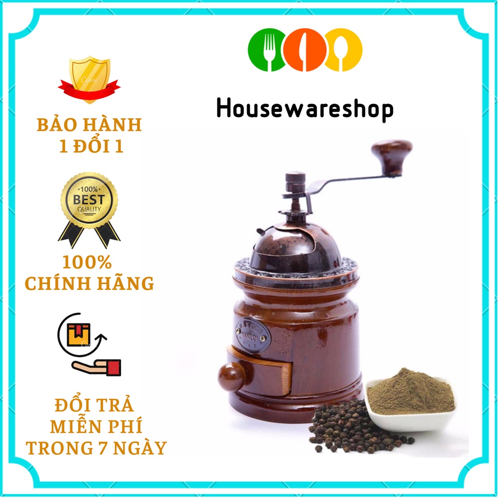 Cối xay tiêu gỗ tròn Dragon