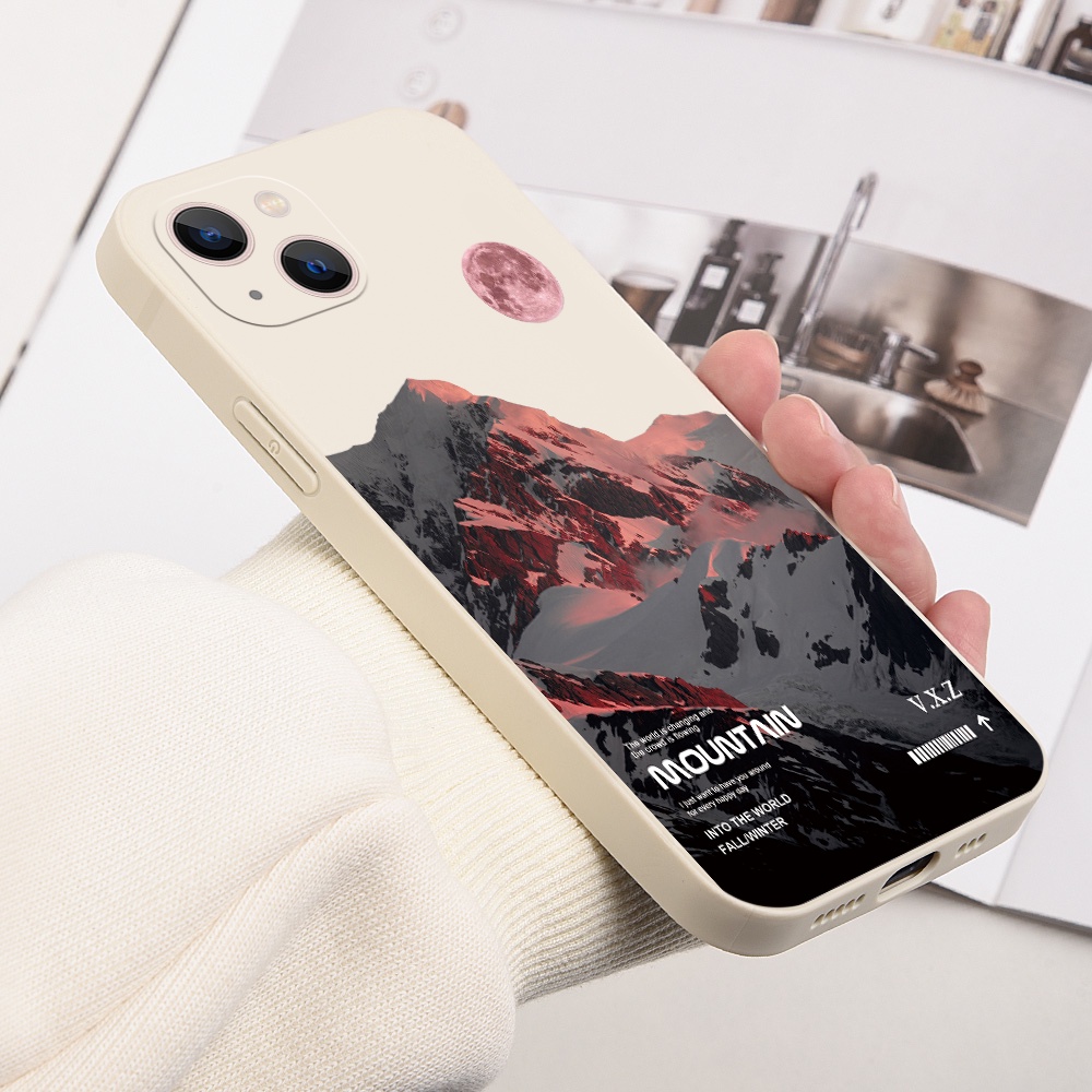 Ốp Điện Thoại Silicon Mềm Hình Núi Tuyết Cho iPhone 11 8 7 6 Plus 6SP 6 6 6s 7 8 11 12 13 14 Pro Max X Xs Max XR 12 13 mini B1K413L