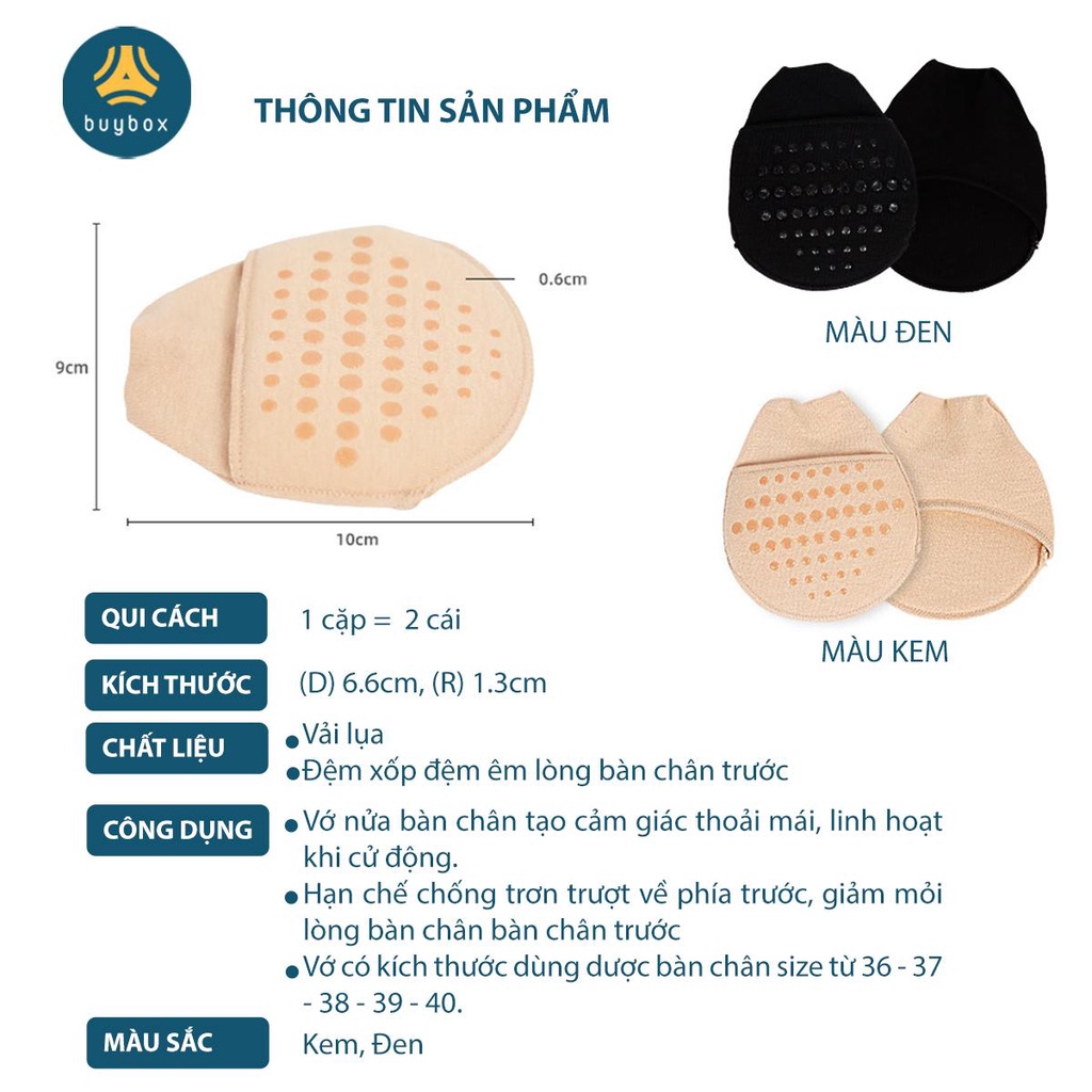 Vớ thiết kế mỏng nhẹ, màu sắc tinh tế, kết hợp hạt silicone massage - BuyBox - BBPK340