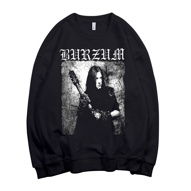 Áo Khoác Nỉ 4 Kiểu Mẫu Norway Burzum Band Pollover Rock punk Shidera streetwear Màu Đen Kim Loại Nặng