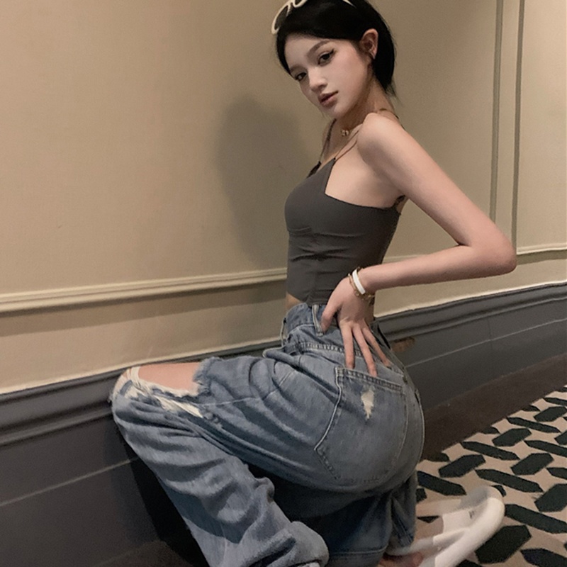 IELGY   Quần harem Lưng Cao Dáng Rộng Phong Cách Thời Trang Dành Cho Nữ