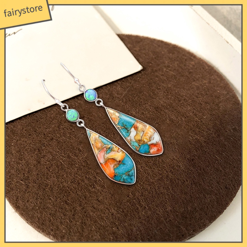 1 Đôi Bông Tai Dáng Dài Bằng Kim Loại Phong Cách Retro Thời Trang Dành Cho Nữ [Fairy1] 1 Cặp