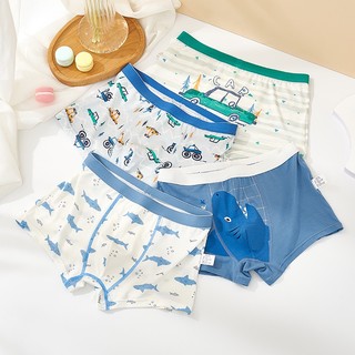 Trẻ em 2-16 tuổi quần lót trẻ em 10-55kg vải modal cho mùa hè 4 dải / 2-16 years old boys and children's underwear can wear 10-55kg modal fabric summer 4 pieces / 男童莫代尔内裤四条装