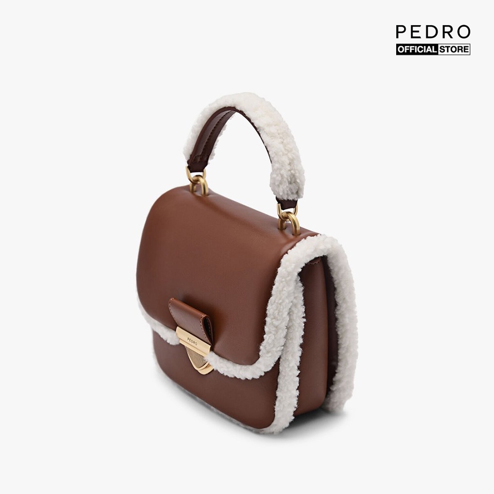 PEDRO - Túi đeo chéo nữ mini nắp gập Quilted Faux Fur PW2-75210144-1-02