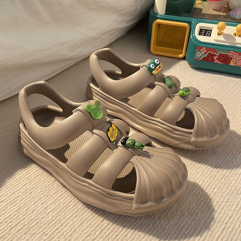 Dép Bít Mũi Đế Dày Chống Trượt Thời Trang Nữ Tính