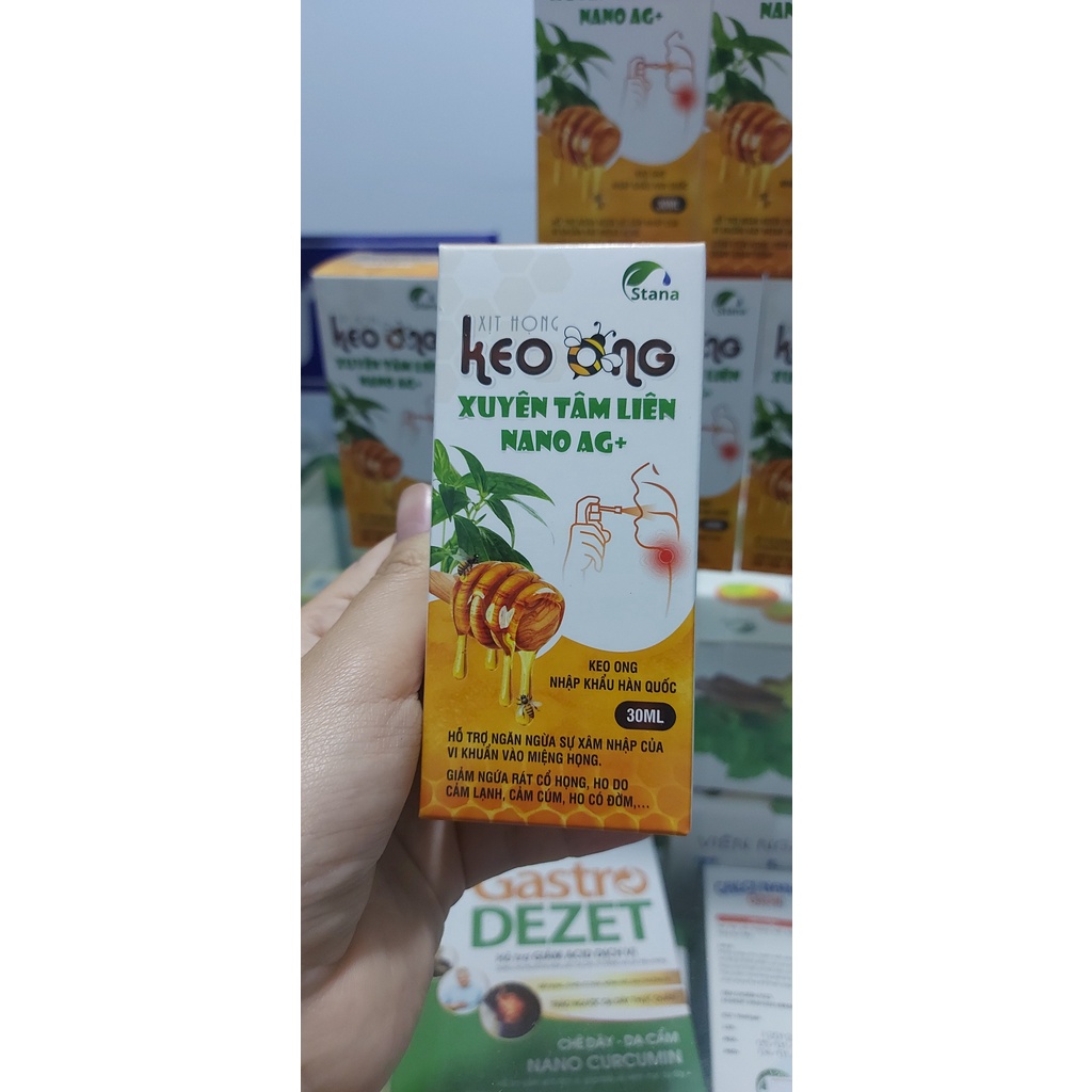 Xịt họng keo ong nano bạc xuyên tâm liên