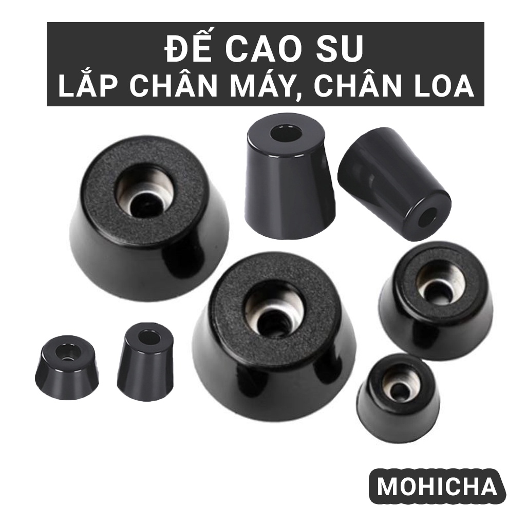 Đế cao su chân loa, chân máy, chân tủ kệ, DIY, có lỗ bắt vít, nhiều kích thước, tiêu chuẩn RoHS