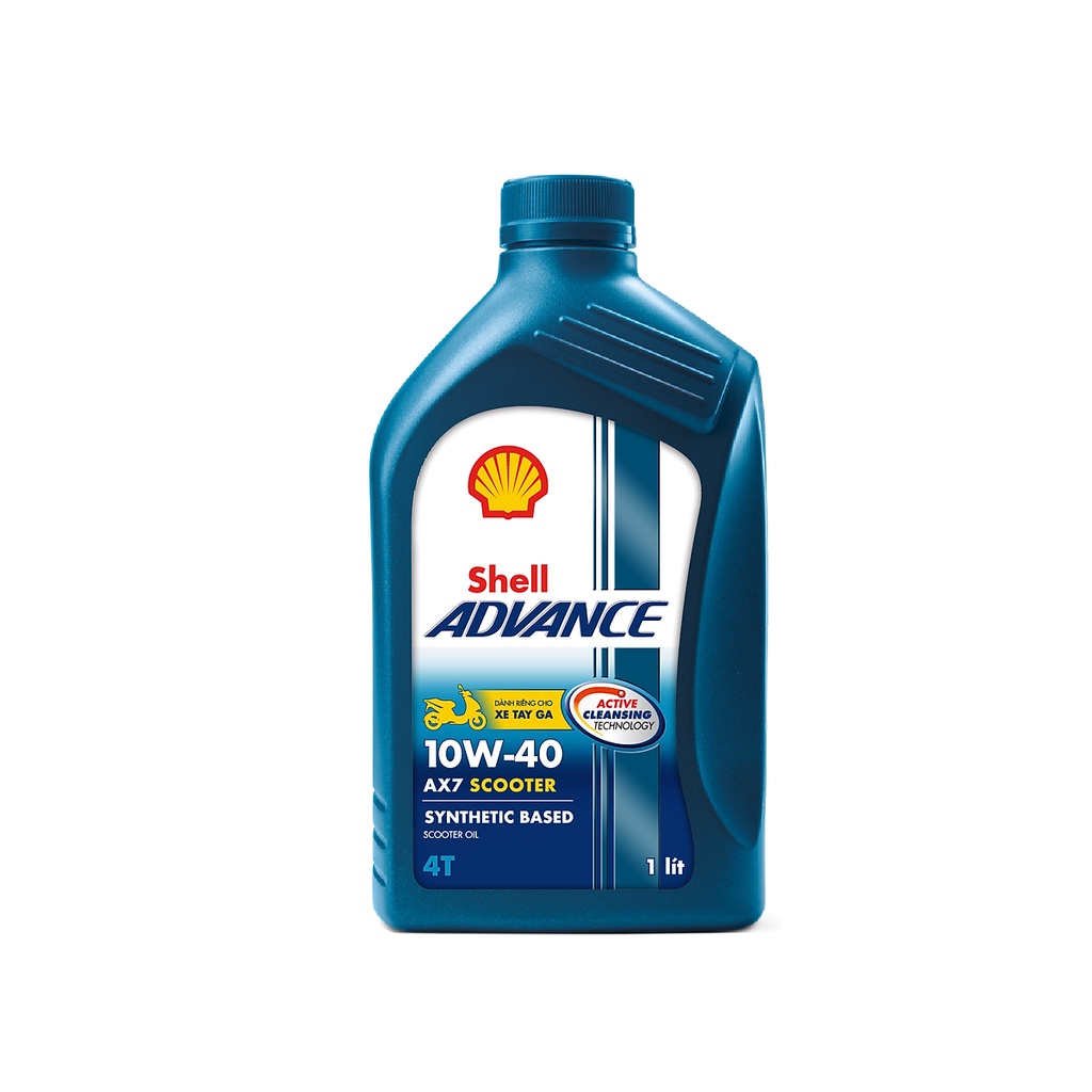 Dầu nhớt xe tay ga cao cấp Shell Advance 4T AX7 Scooter SN 0.8L
