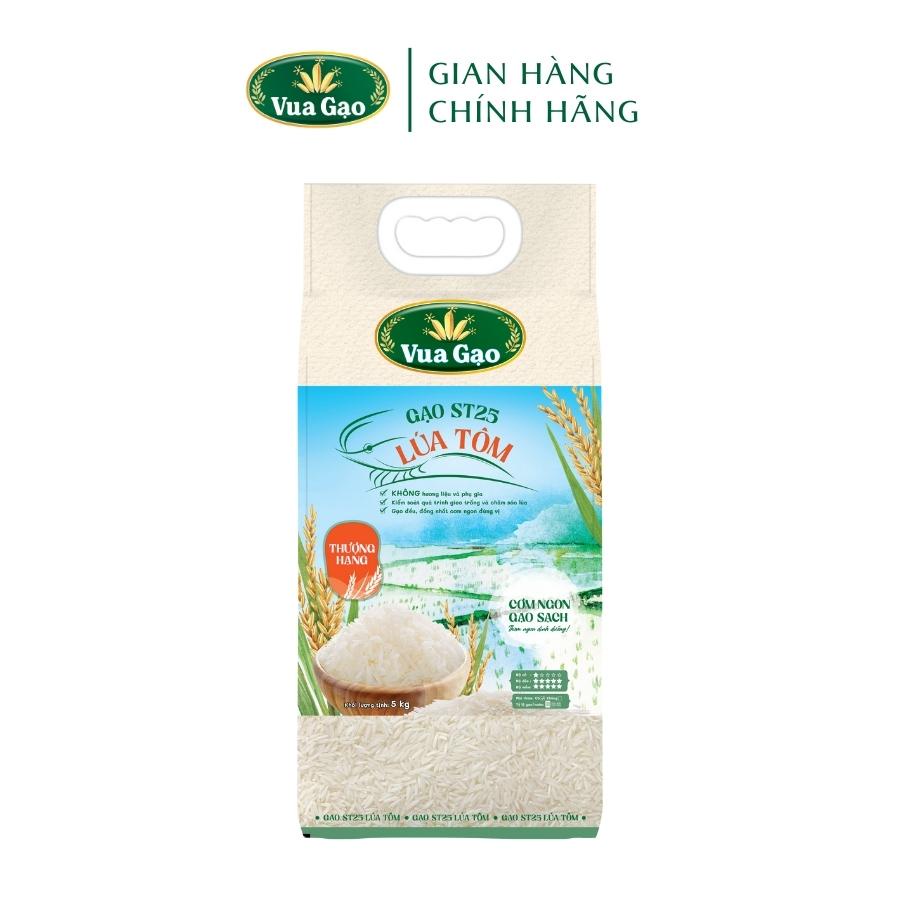 Gạo ST25 Lúa Tôm - Túi 5kg - Thương hiệu Vua Gạo