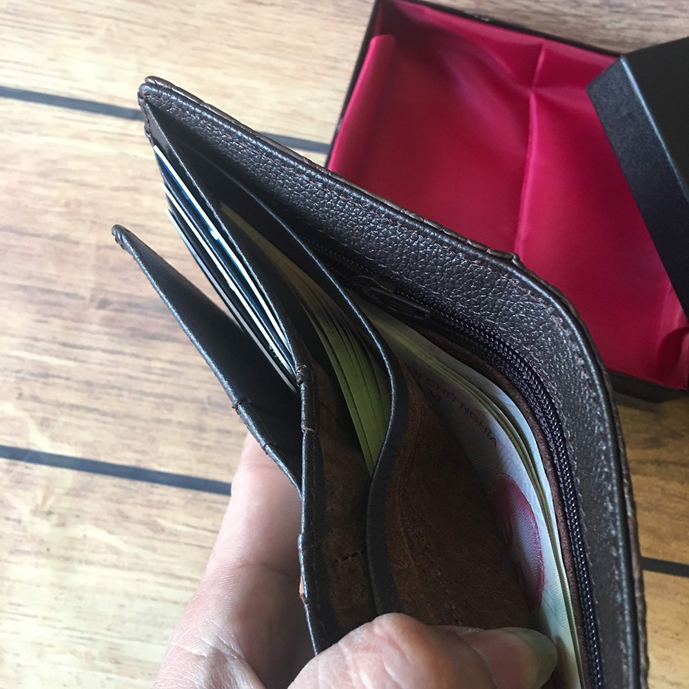 Ví Nam Da Cá Sấu Ví Đứng Bảo Hành 24TH TD20223