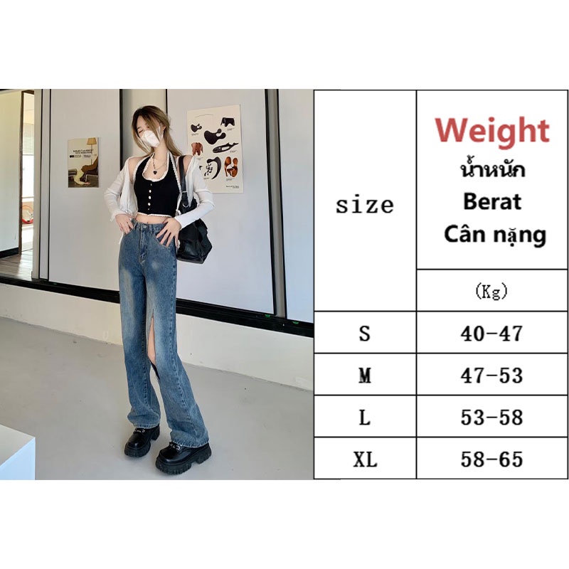 Enjoy Freedom Quần Jean Dài Lưng Cao Dáng Rộng Thiết Kế Trẻ Trung Cho Nữ