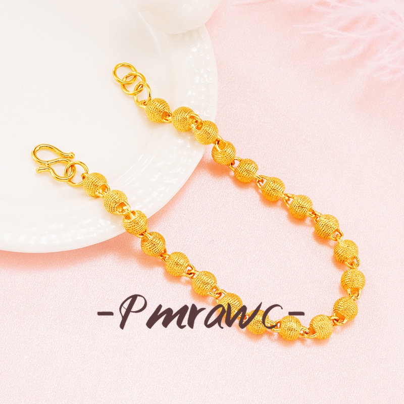 Pmrawc | Vòng Tay Chuỗi Hạt Mạ Vàng 24K FS463