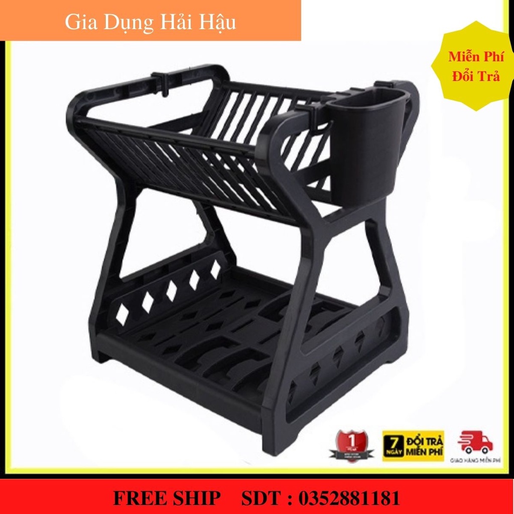 Kệ úp bát đĩa 2 tầng, Giá úp chén đĩa