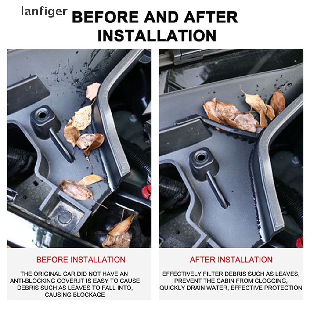 1 Cặp Viền Lưới Lọc Nước Chống Rò Rỉ Phía Trước Trang Trí Xe Hơi Tesla Model Y