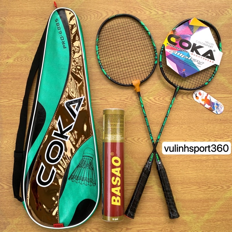 Bộ vợt cầu lông kèm bao đựng sịn sò hàng đẹp