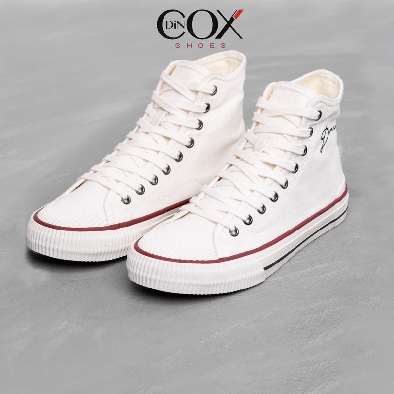 Giày Vải Cổ Cao 2hand Unisex DINCOX D21Hi White Phong Cách Ấn Tượng