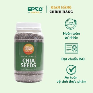 Hạt chia đen epco foods trồng tại úc không chất bảo quản giàu omega 3 chất xơ vitamin khoáng