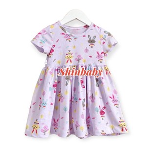 Váy đầm cộc tay cotton xuất xịn nhiều họa tiết dễ thương mềm mát mùa hè cho bé gái