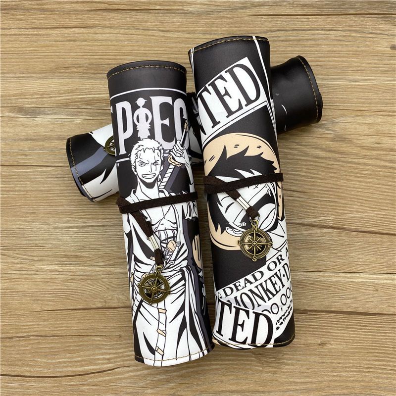 ★One Piece★Túi Đựng Bút Chì Sức Chứa Lớn Họa Tiết Mũ Rơm Luffy Zoro Chopper Phiên Bản Hàn Quốc Tươi Mới