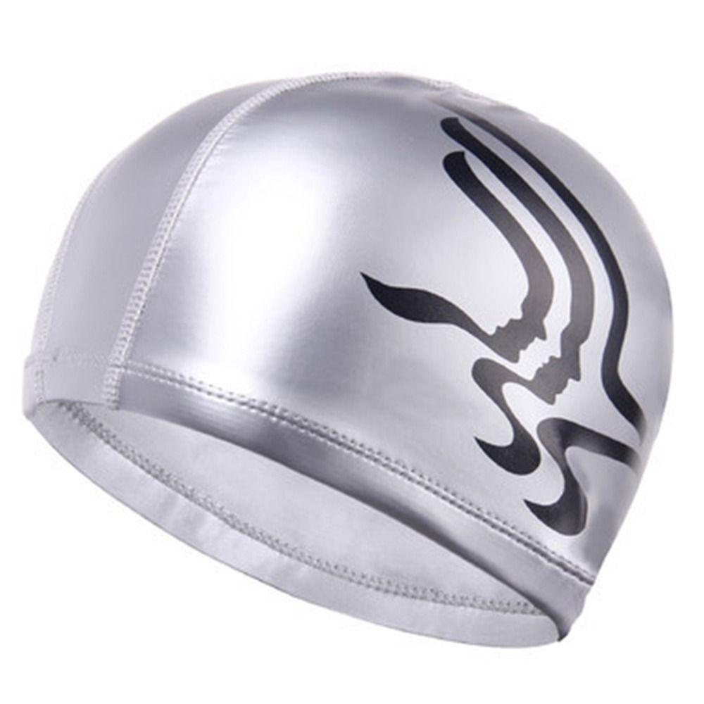 MAYSHOW Mũ Bơi Bằng PU Co Giãn In Họa Tiết Hoa Phong Cách Thể Thao Thời Trang