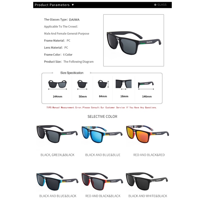 Daiwa Kính Mát Phân Cực Chống Tia UV400