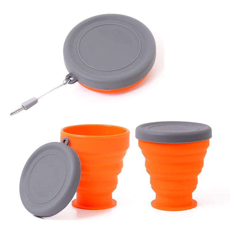 Cốc Uống Nước Du Lịch Bằng Silicone Có Thể Gấp Gọn Tiện Lợi