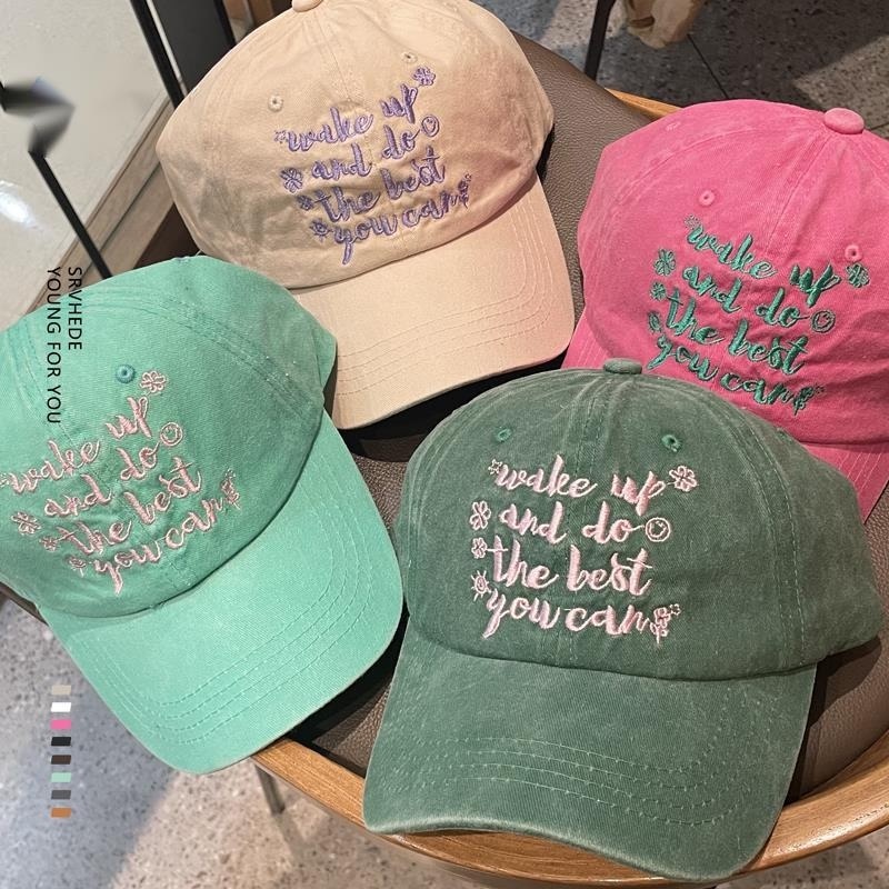 Mũ Lưỡi Trai Mềm Thêu Chữ Phong Cách Hàn Quốc Thời Trang