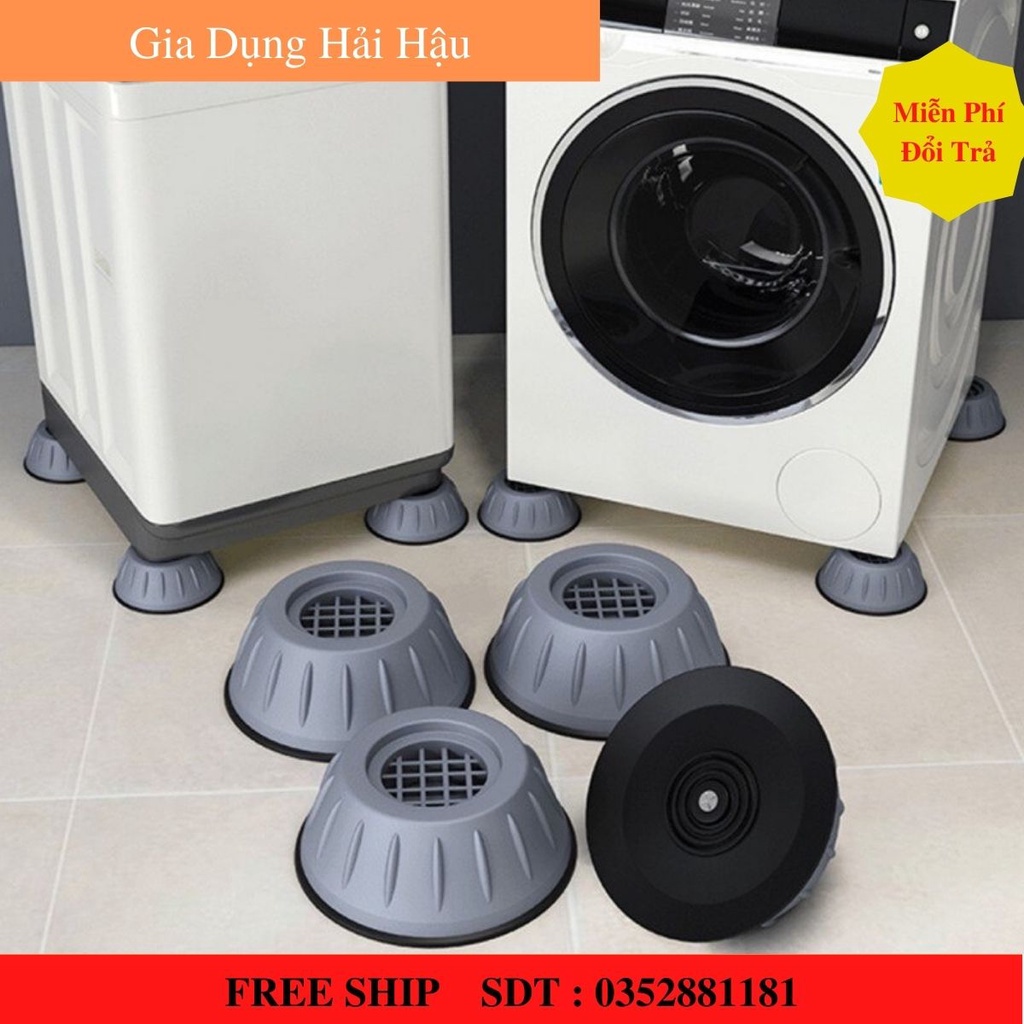 Bộ 4 chân Chống rung máy giặt kiểu mới, Chống rung máy lồng ngang