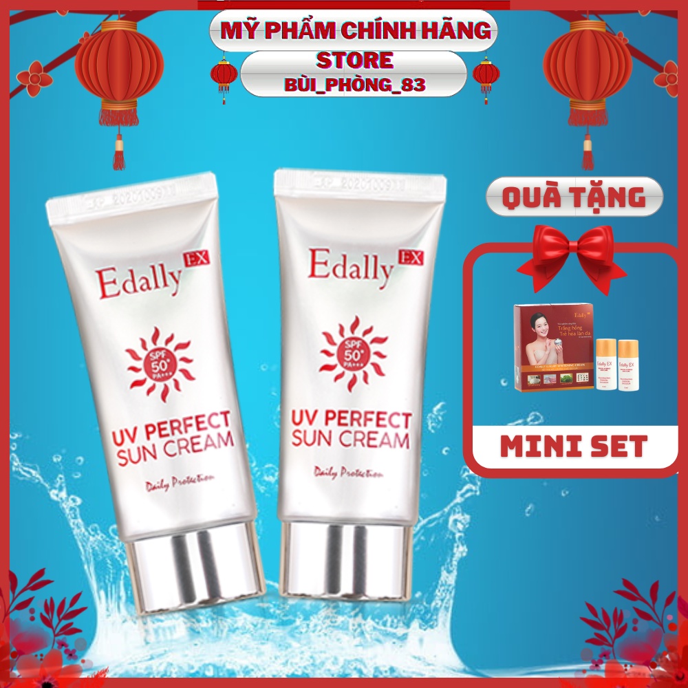 Kem chống nắng SPF50+PA+++ UV cho mọi loại da,dưỡng da dưỡng trắng ,bảo vệ khỏi tia uv Edally 60ml