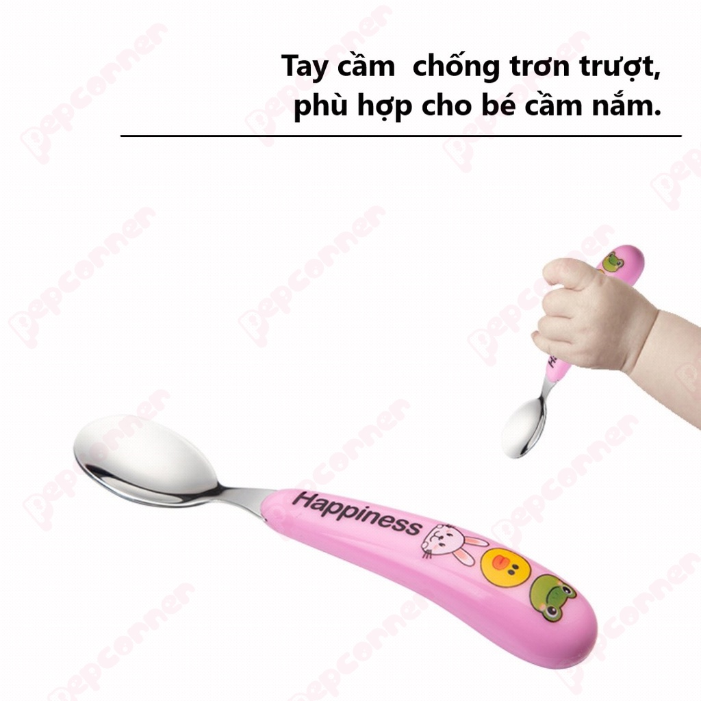 Thìa inox 304 không gỉ cho bé tập xúc ăn dặm