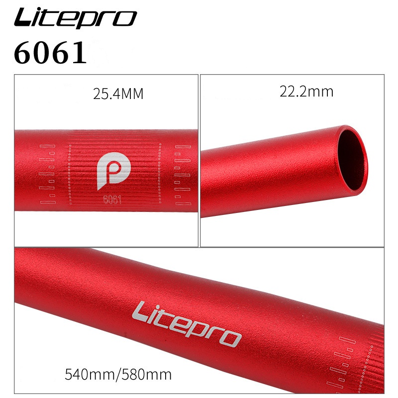 Tay Lái Xe Đạp Bằng Hợp Kim Nhôm Siêu Nhẹ 25.4 * 540 / 580mm