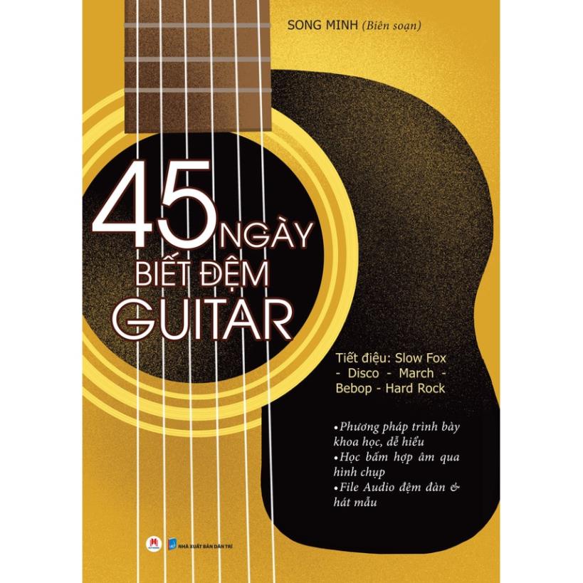 Sách - 45 Ngày Biết Đệm Guitar (link nghe Audio)  - Huy Hoàng Books