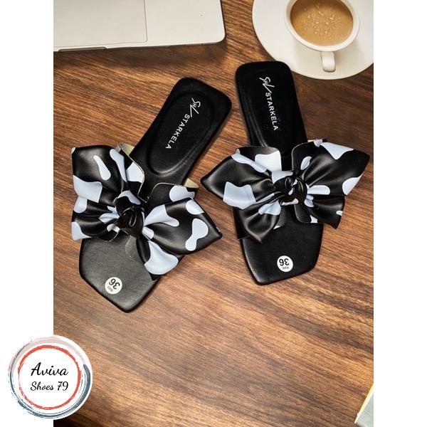 Dép chữ H quai nơ bò sữa cực xinh Hót Hít hiện nay.