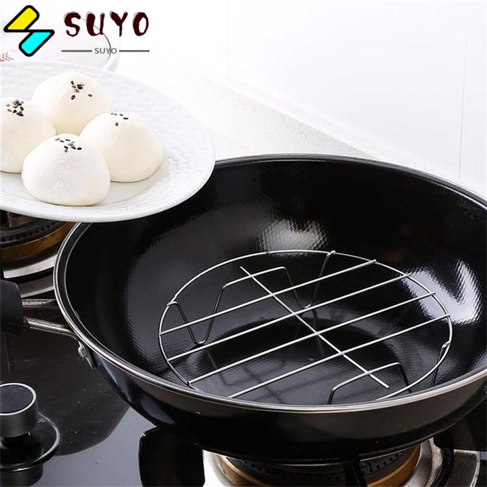 Giá Hấp Bánh Bao Bốn Tầng Thoát Nước Mới Cho Nồi Chiên Không Dầu SUYO