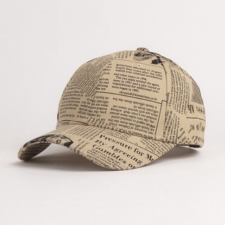 Unisex Newspaper Embroidered Cap